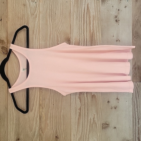 Free People Light Pink Ribbed Swing Tank Size Small - Picture 1 of 5
